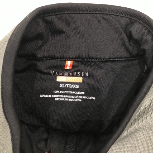 Van Heusen Traveler Gray Pullover 1/4 Zip Sweater - Picture 3 of 6